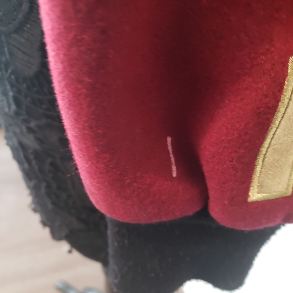 Beyonce's House of Dereon Black Maroon Wool Blend Varsity Jacket Size S - Picture 10 of 14